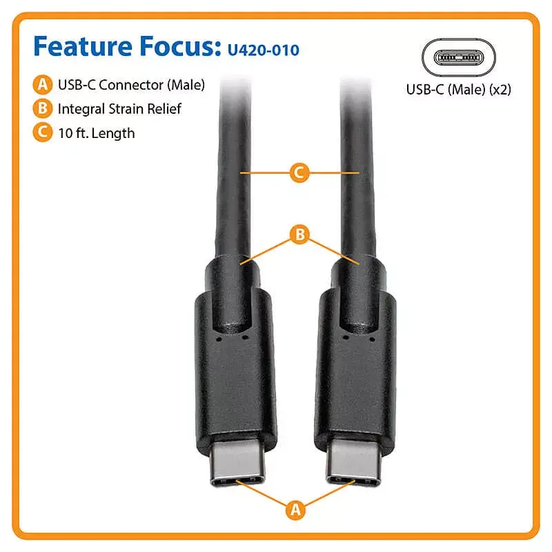 USB-C Кабель Tripp Lite U420-010 Photo 5