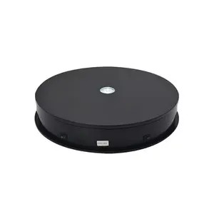 Puluz EDA1759202A Electric 360-Degree Rotating Display Stand with LED Lighting Round Black