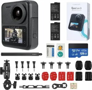 Action camera KanDao QooCam 3 Motorcycle Combo — 360° 4K video, 3D capture
