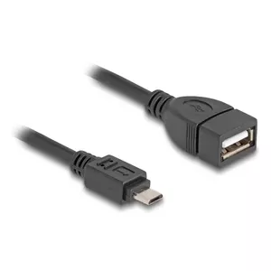 DeLOCK USB 2.0 OTG Cable Micro-B male to Type-A female 11 cm