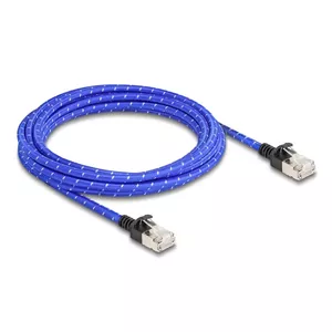 Network Cable DeLOCK RJ45 Slim 3m Cat6A U/FTP Blue