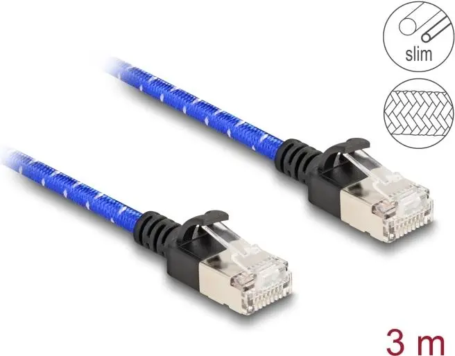 Tīkla kabelis DeLOCK RJ45 Slim 3m