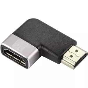 SpeaKa Professional SP-11302008 HDMI Adapter [1x HDMI male - 1x HDMI female] Black, Silver UHD 8K @ 60 Гц, UHD 4K @ 120 Гц 90° под углом влево (SP-11302008)