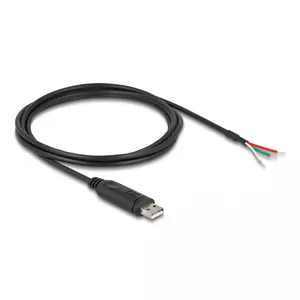 Адаптерный кабель DeLOCK USB 2.0 Type-A к Serial RS-485 2 м Черный
