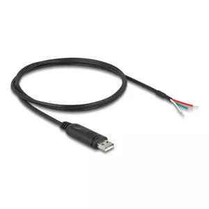 DeLOCK Adapter Cable USB 2.0 Type-A to Serial RS-485 1 m Black