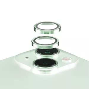 PanzerGlass Hoops Защитное стекло для камеры iPhone 15 15 Plus Зеленое Устойчивое к царапинам и ударам