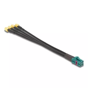 DeLOCK 90142 Coaxial Cable 0.2 m Mini FAKRA Z 4 x SMA Black