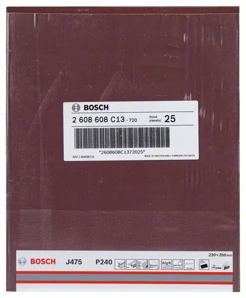 Sanding sheet Bosch P240 280x230 mm Photo 2