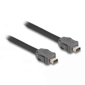 Сетевой кабель DeLOCK Cable ix Industrial A-coded plug to plug Cat.7 30 м Черный