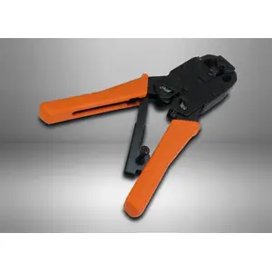 Krimpešanas rīks INTER-TECH HT-2008R Orange — rokas krimpēšanas instruments izolētām spailēm