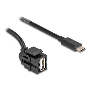 DeLOCK Keystone Module USB 2.0 A female to USB Type-C male 250° 1.5m