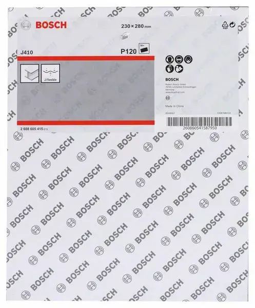 Sanding sheet Bosch P120 230×280 mm 2 608 605 415 Photo 2