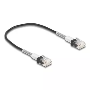 Сетевой кабель DeLOCK RJ45 0.3м Cat.6A UTP Slim Черный