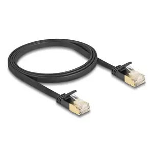 Network Cable DeLOCK RJ45 Cat.6A Plug to Plug U/FTP 1m Black