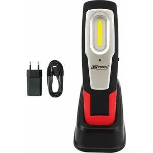 Workshop flashlight AWTools Pro Tech COB LED AW17600 — handheld rechargeable work lamp
