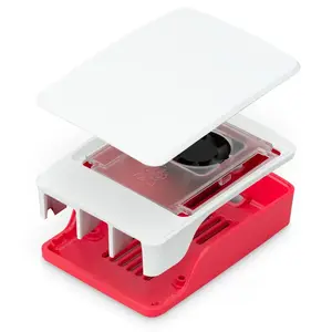 Heat sink for Raspberry Pi 5, Raspberry SC1159 accessory, Red and White