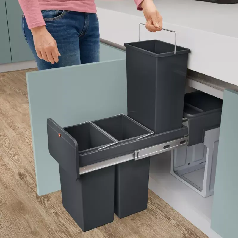 Hailo EcoLine Design trio L 3×10L чёрный Photo 4
