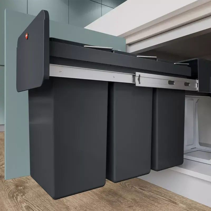 Hailo EcoLine Design trio L 3×10L чёрный Photo 7