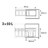 Hailo EcoLine Design trio L 3×10L чёрный Photo 8