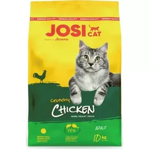 Sausais kaķu barība JosiCat Crunchy Chicken 10 kg — pilnvērtīgs pieaugušo uzturs