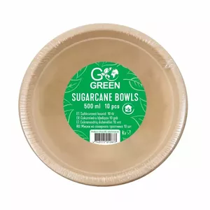Compostable bowls GoGreen 1901287 made from sugar cane — eco-friendly disposable serving bowls