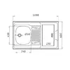 PYRAMIS 100405801 stainless steel single bowl kitchen sink Photo 2
