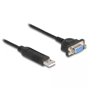 Адаптер DeLOCK USB 2.0 к последовательному RS-232 50 см FTDI Черный