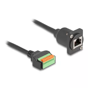 DeLOCK 88153 Cable Gender Changer RJ45 8-Pin Terminal Block Black