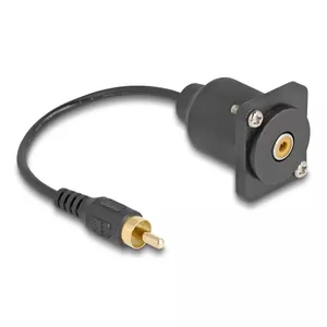 Кабель аудио DeLOCK 0.2 м RCA черный 88152 мужской к женскому