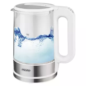 Electric kettle Mesko Home 1.7 L 2200 W Stainless steel Transparent White