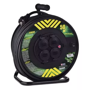 Удлинитель Emos P084503 50 м 4 розетки Внутренний/внешний Черный