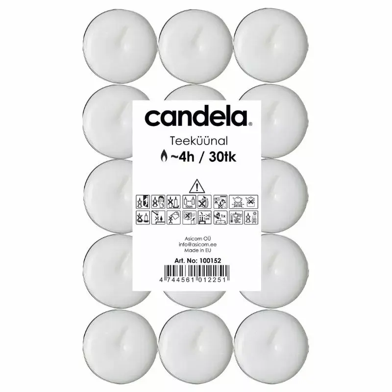 Чайные свечи Candela 24100152 — 30 шт. Photo 2