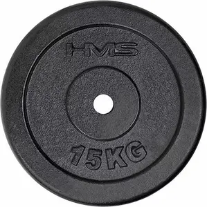 Svara disks HMS 15 kg melns, modelis 17-61-005