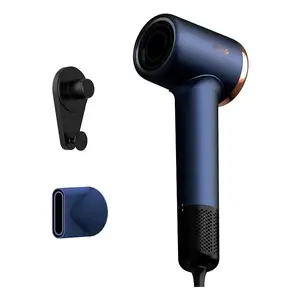 Фен Deerma DEM-CF50W, 1400 Вт, ионизация, холодный воздух, 5 температур, 2 скорости, тёмно‑синий, шнур 1.8 м