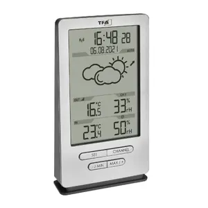 Electronic environment thermometer TFA-Dostmann 35.1162.54 – indoor/outdoor, digital display, -40 to 60 °C, AA battery