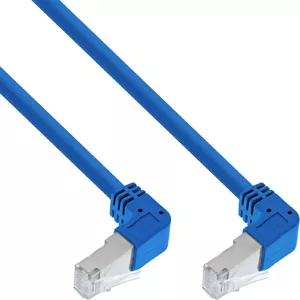 Network Cable InLine® S-76602BU-1.5 Angled Connector S/FTP Cat.6 1.50m Blue