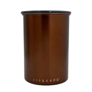 Airscape AS2707 Medium Coffee Storage Canister, Brushed Copper Stainless Steel