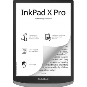 PocketBook InkPad X Pro e-grāmatu lasītājs Skārienjūtīgais ekrāns 32 GB Wi-Fi Pelēks