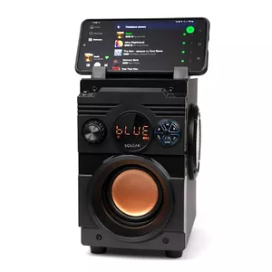 Portable stereo speaker SQUEAK SQ1001 — 20W RMS, Bluetooth 5.1, LED display, FM, USB, AUX, 7h battery, black