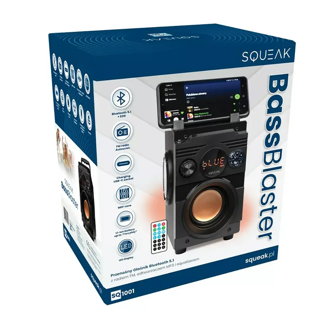 SQUEAK SQ1001 портативная стереоколонка Photo 6