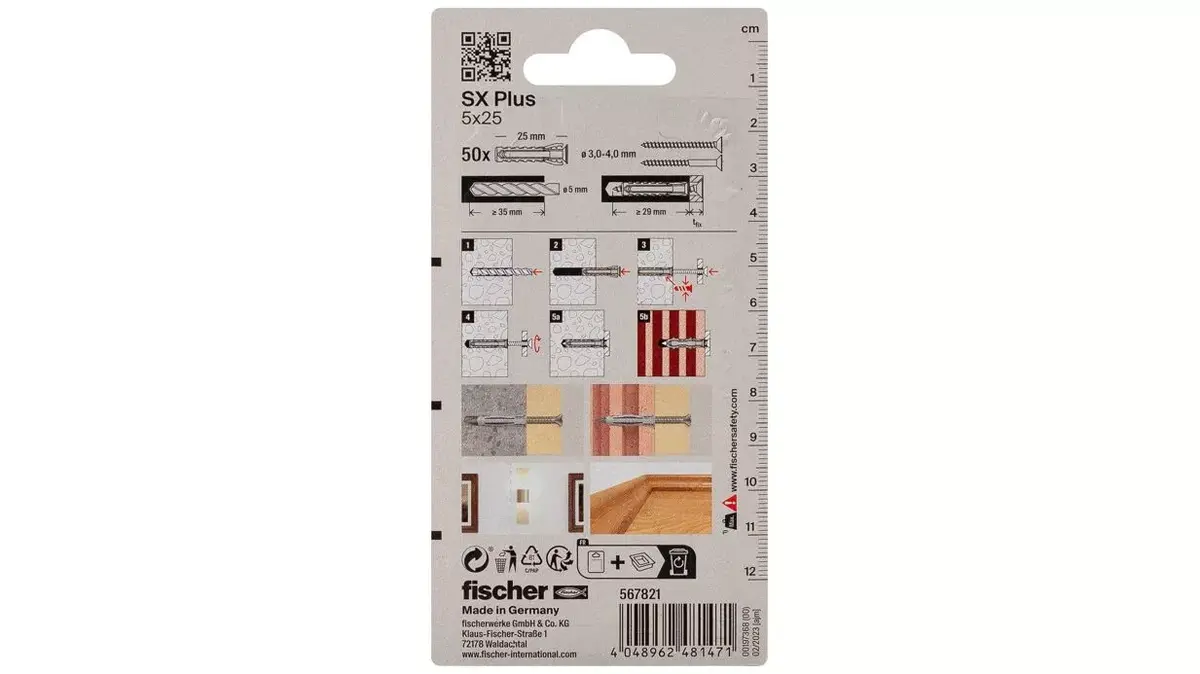 Enkurs FISCHER 567821 Ø5x25 mm, 50 gab. Photo 3
