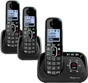 Fiksālais DECT tālrunis AMPLICOM BigTel 1583 melns ar atbildnieku
