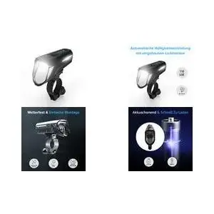Velosipēda lukturis FISCHER 007790 100 luksu LED, uz baterijām, melns