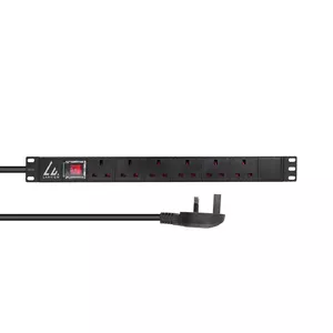 Устройство распределения питания PDU Lanview LVR-3MUK-SW-UK6 6 AC выходов 1.4U Черный
