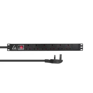 Lanview LVR-3MUK-SW-UK6 Basic Power Distribution Unit 1U with 6 Type G AC Outlets and 3 m Cable