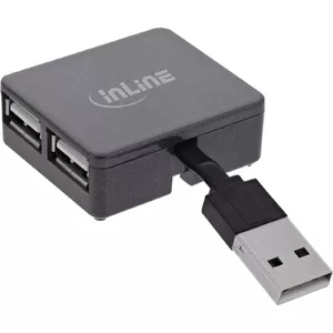 InLine USB 2.0 4-Port Hub USB-A male на 4x USB-A female кабель 4см