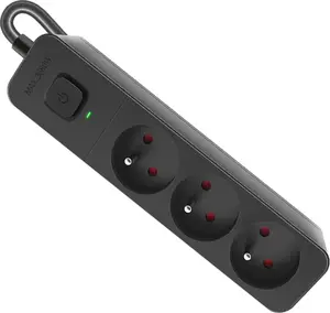 Сетевой удлинитель DEFENDER SFS 131 3G 1.5м — 3 розетки, кабель 1.5 м, чёрный