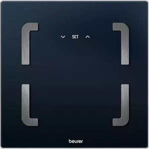 Body composition diagnostic scale Beurer BF 880 WiFi — black, body analysis for weight, fat, muscle, water