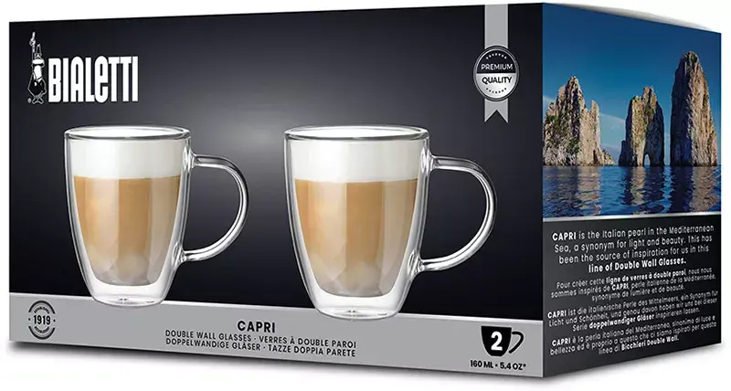 BIALETTI Capri stikla krūzītes 160 ml (2 gab.) Photo 3