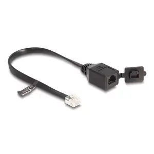 Кабель DeLOCK RJ12 штекер к RJ12 гнездо 20 см черный